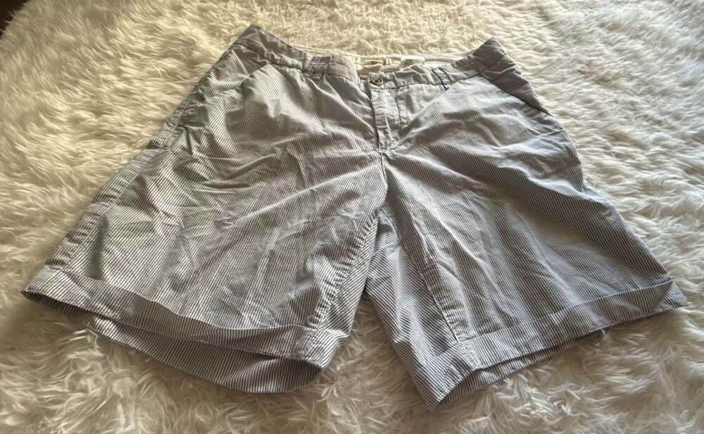L.O.G.G. Label of Graded Goods Striped Cotton Blend Casual‎ Shorts